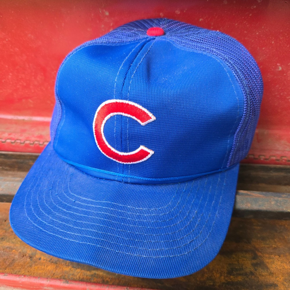 VTG Sports Specialties Chicago Cubs Hat Blue YoungAn Mesh Snapback Trucker MLB